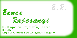 bence rajcsanyi business card